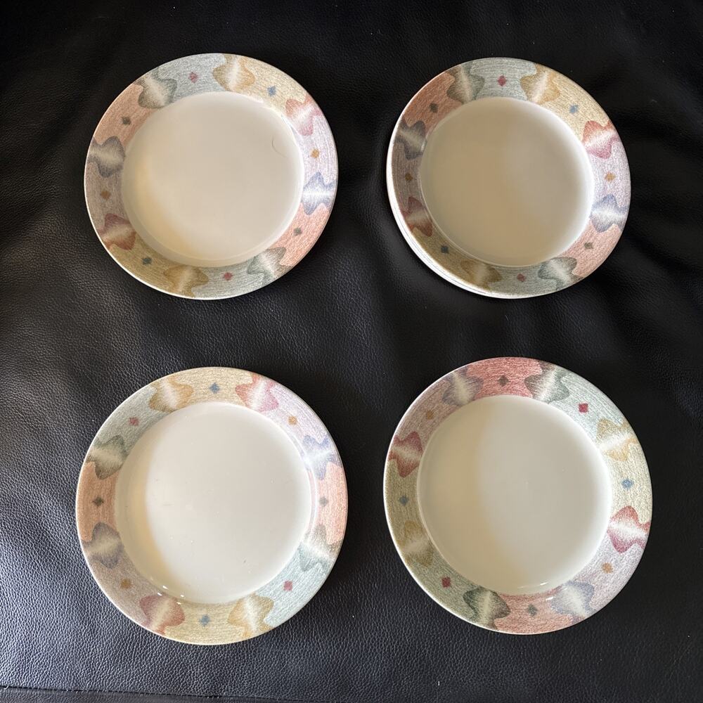 Set Of 8 -Corelle Mirage Salad/Dessert Plates - 7 1/4” Diameter